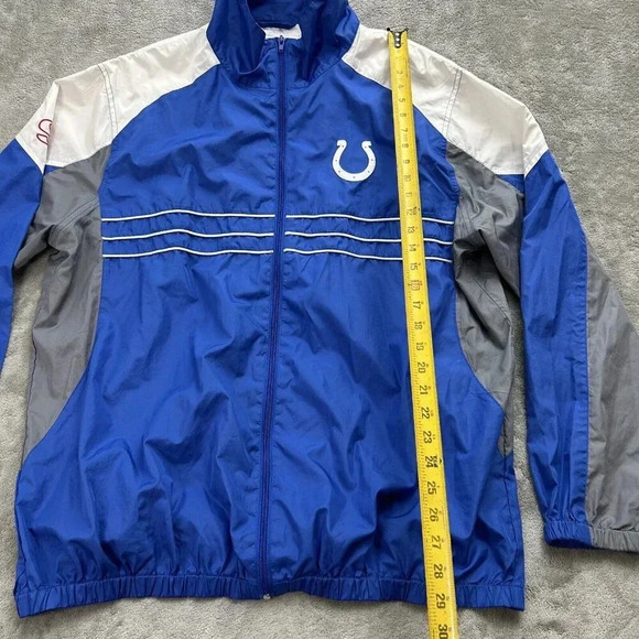 Vintage Indianapolis Colts Jacket Mens XL Blue SI Official NFL Team Windbreaker - Picture 2 of 11